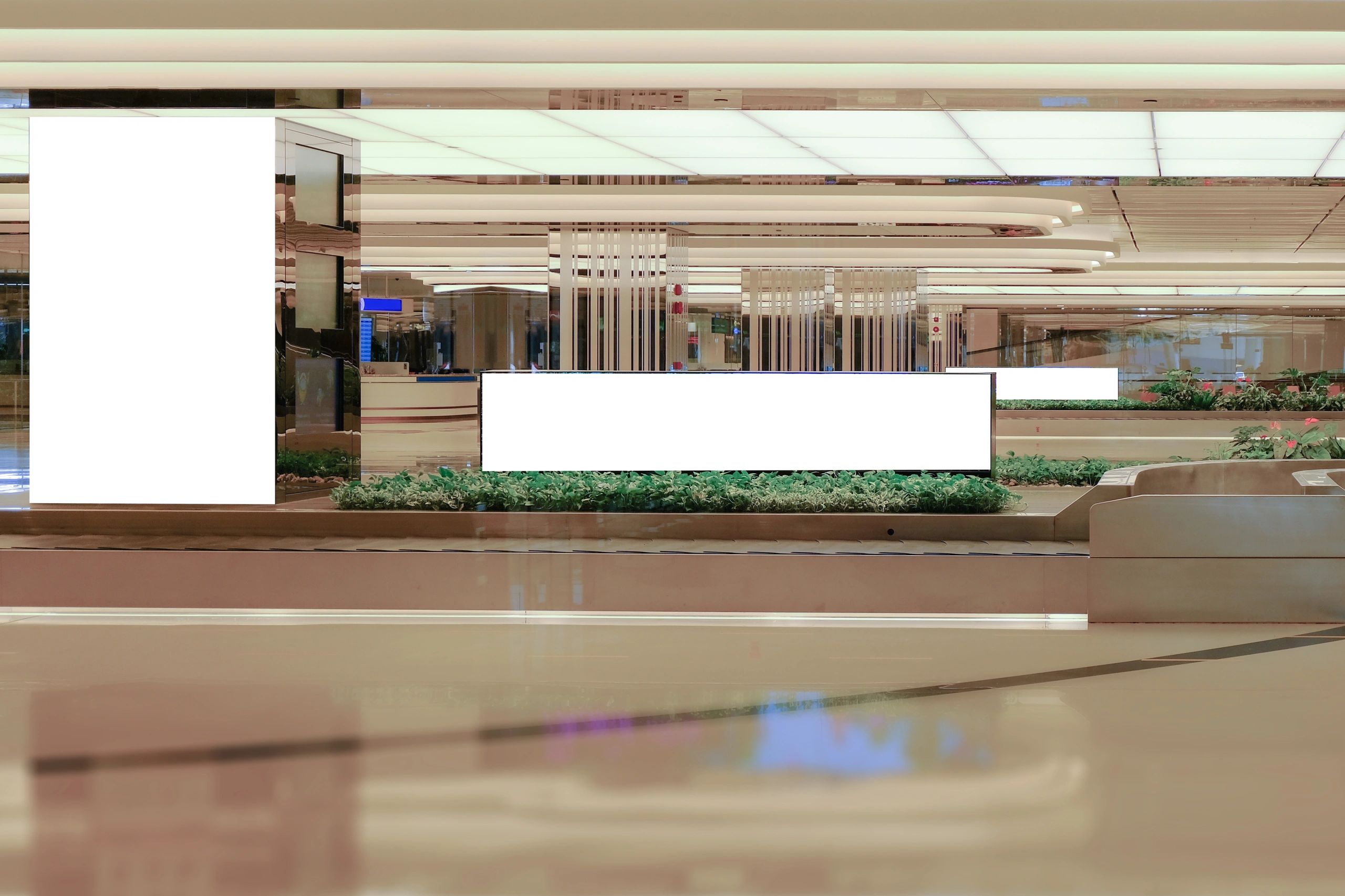 Modern signboard display area suitable for digital signage applications