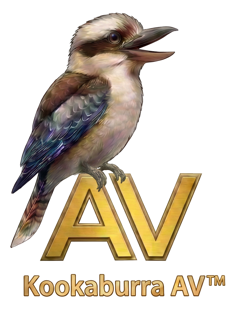 Kookaburra AV logo for professional AV products and services